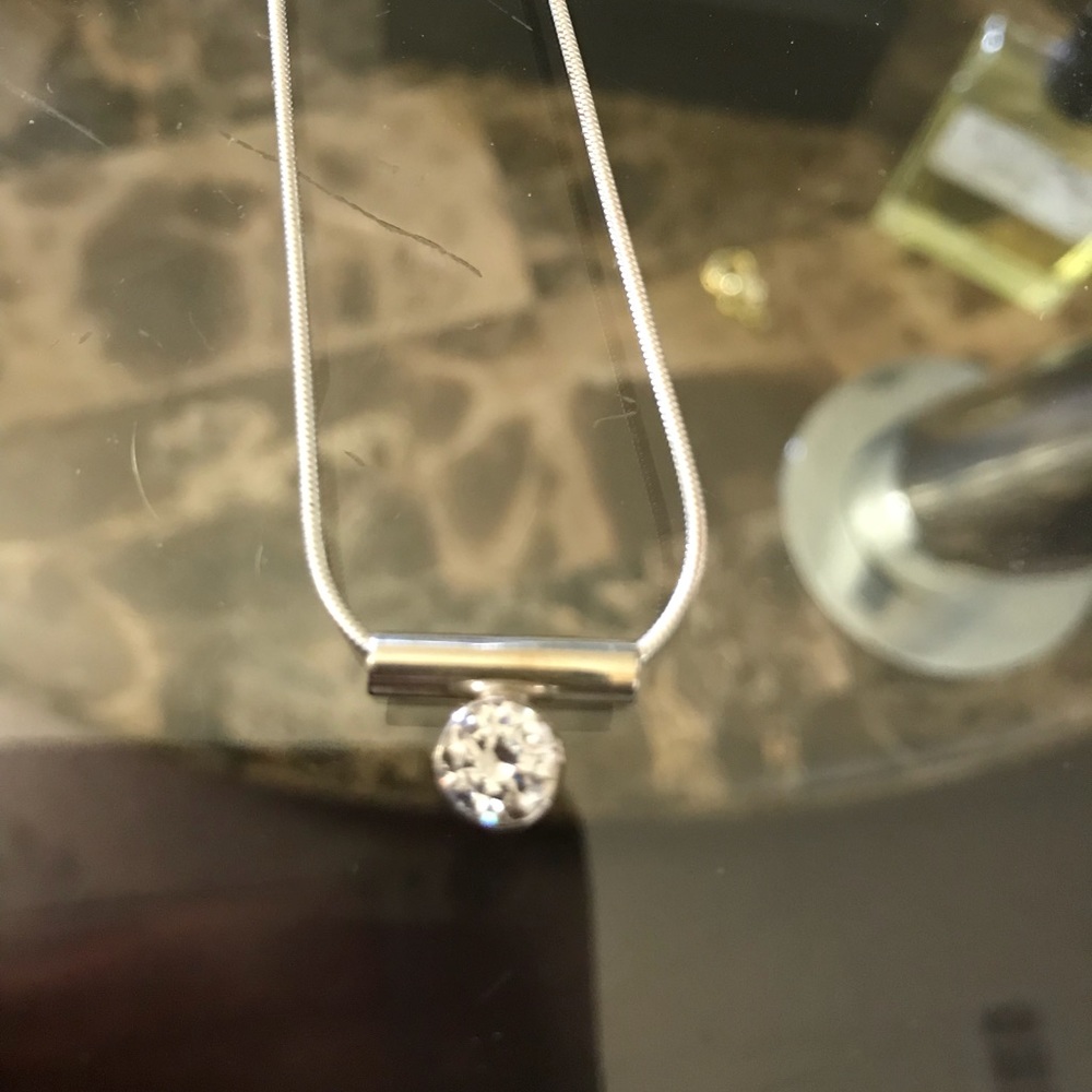 925 Sterling silver necklace earrings set